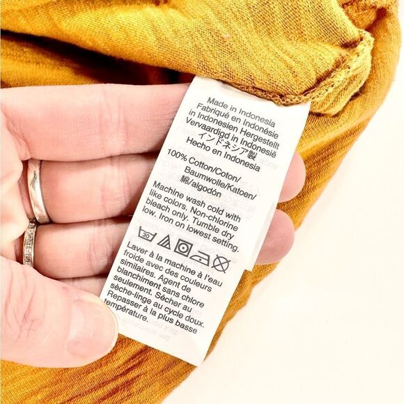 Madewell heavy cotton oversized tee with button collar XXS - Picture 5 of 8